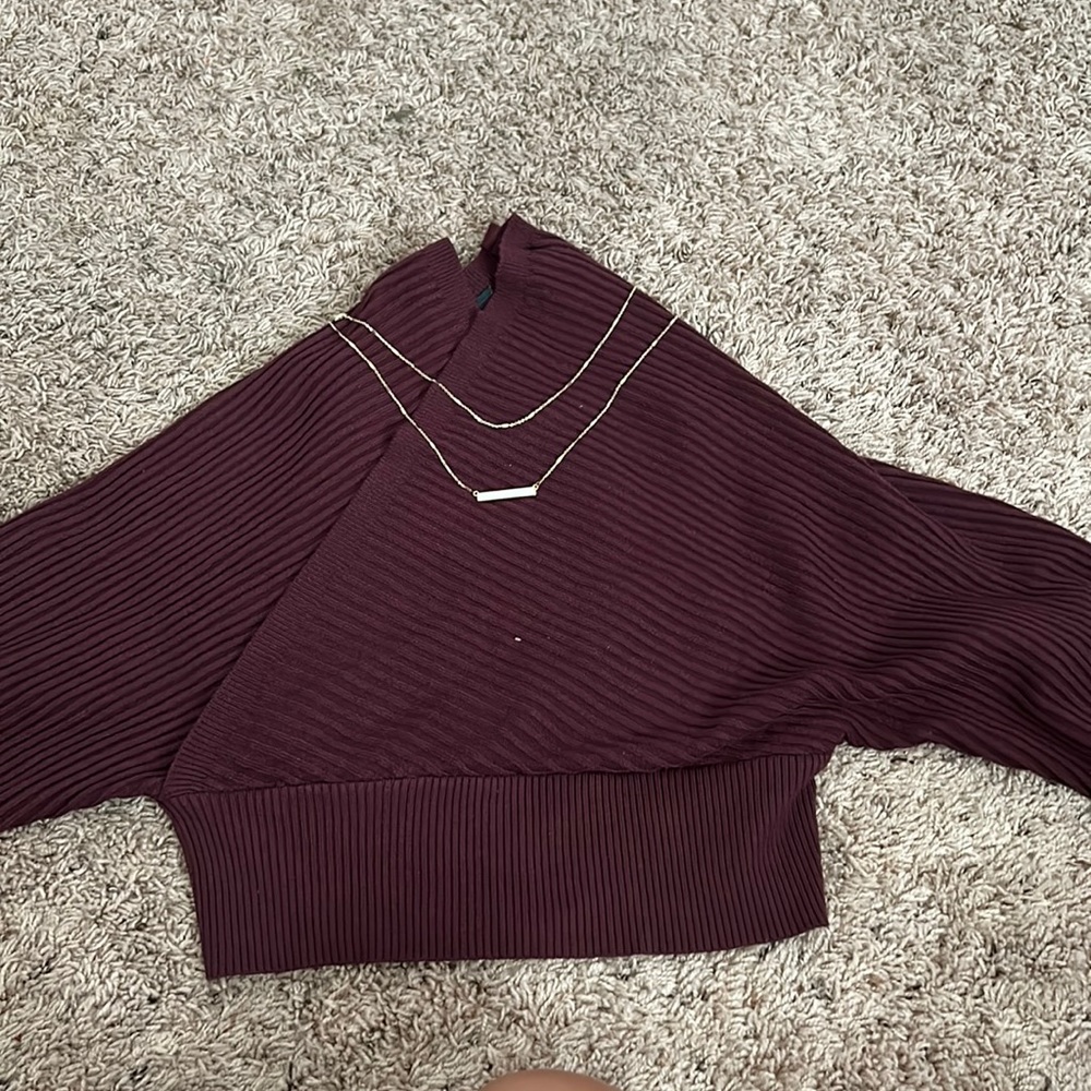 WINSOR long sleeve crop sweat shirt SZ L